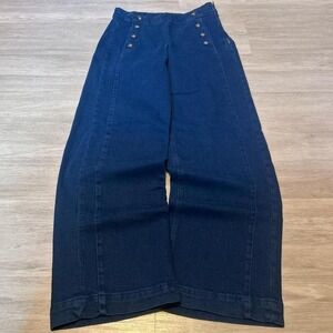 2000s Baggy Blue Wide Leg Canvas Pants 28x30 Y2K Vintage Grunge